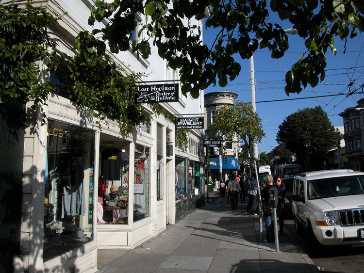 Haight Ashbury Street. Haight Street near Ashbury