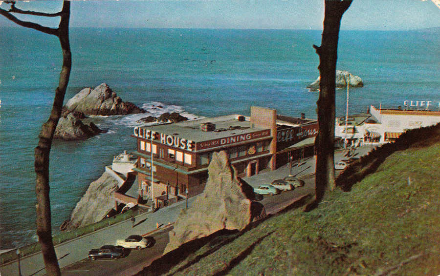 SAN FRANCISCO CLIFF HOUSE~OFFICIAL POSTCARD 1909 PORTOLA FESTIVAL~NEW 1974 REPRO 